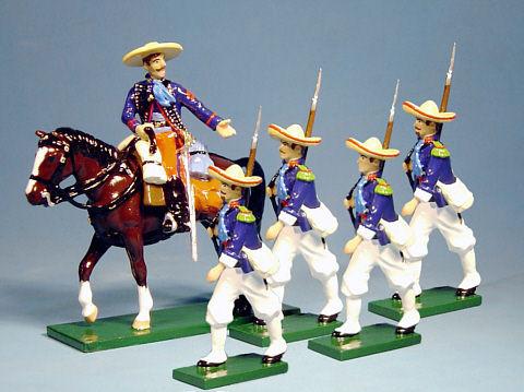 BG167 Beau Geste French Foreign Legion Marching with Sombreros, Mexico 1863 - Piers Christian Toy Soldiers